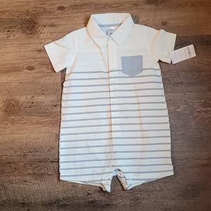 White collared romper